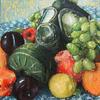 'Still Life (With Gas Mask)' by Joseph 36" x 36"